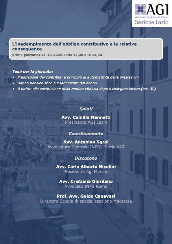 Slides del Webinar "Incontri Previdenza 2025, 1a giornata: L’inadempimento dell’obbligo contributivo e le relative conseguenze"